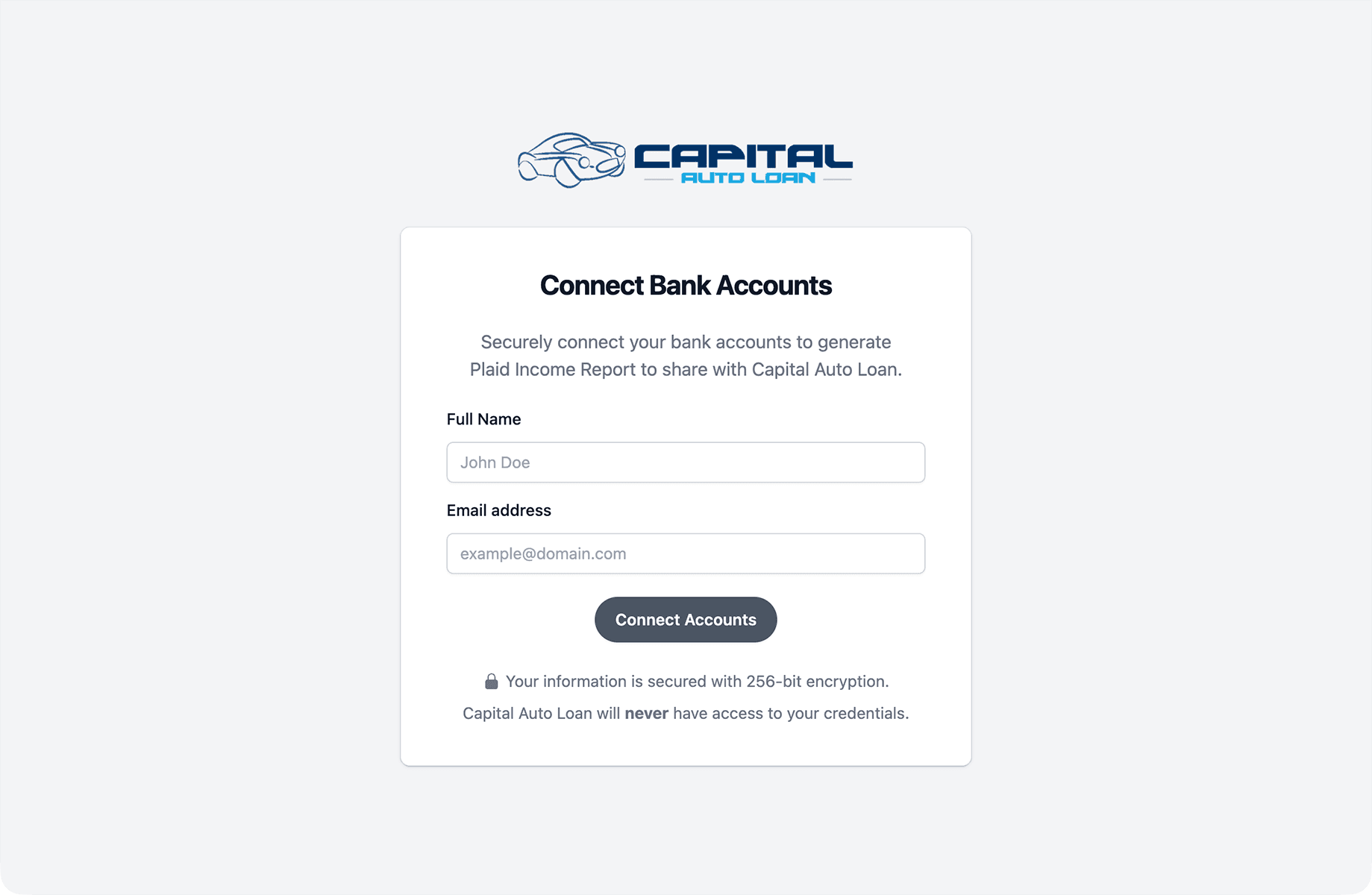 Plaid Link connection modal