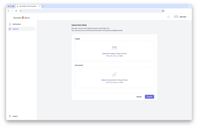 Client Upload Media