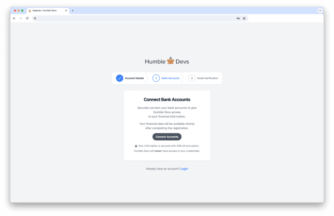 Bank Accounts Connection